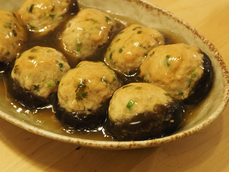 しいたけの鶏しょうがひき肉詰め