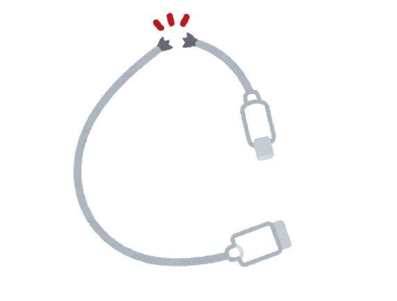 iphone充電ケーブルの断線