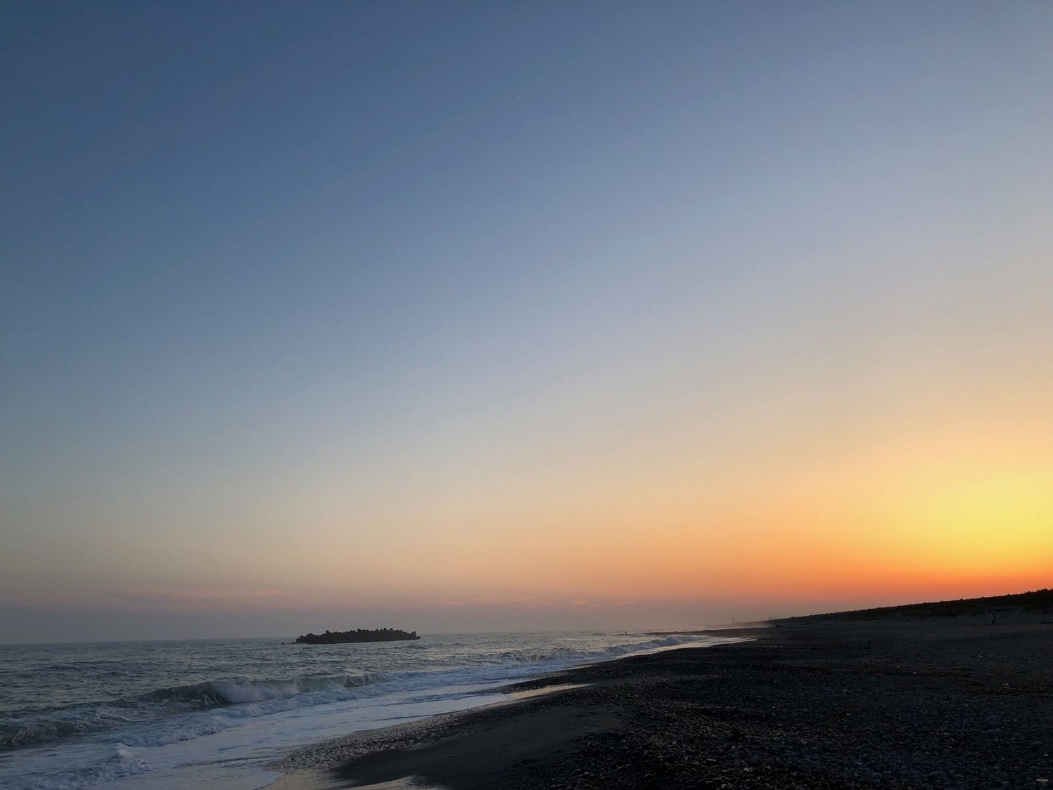 夕方の海