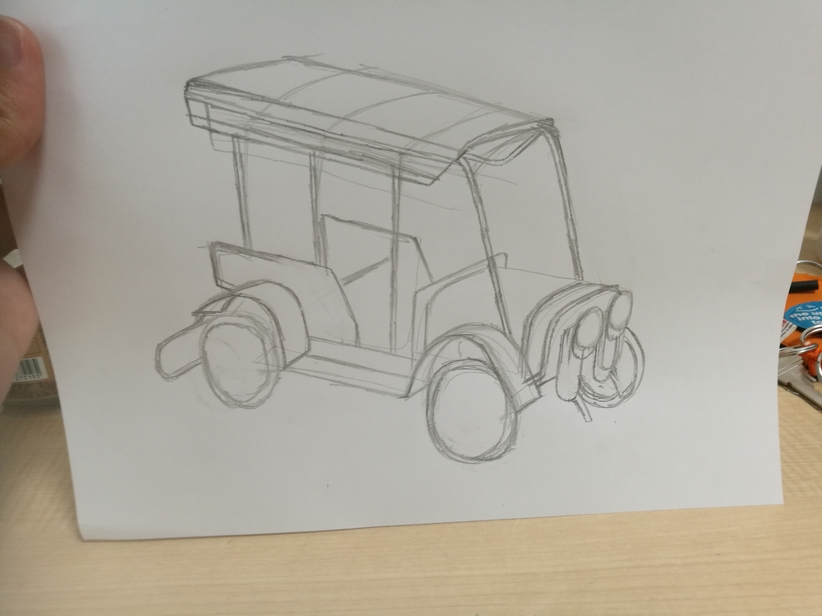 クラシックカーのイラスト ひつじ君になりたい