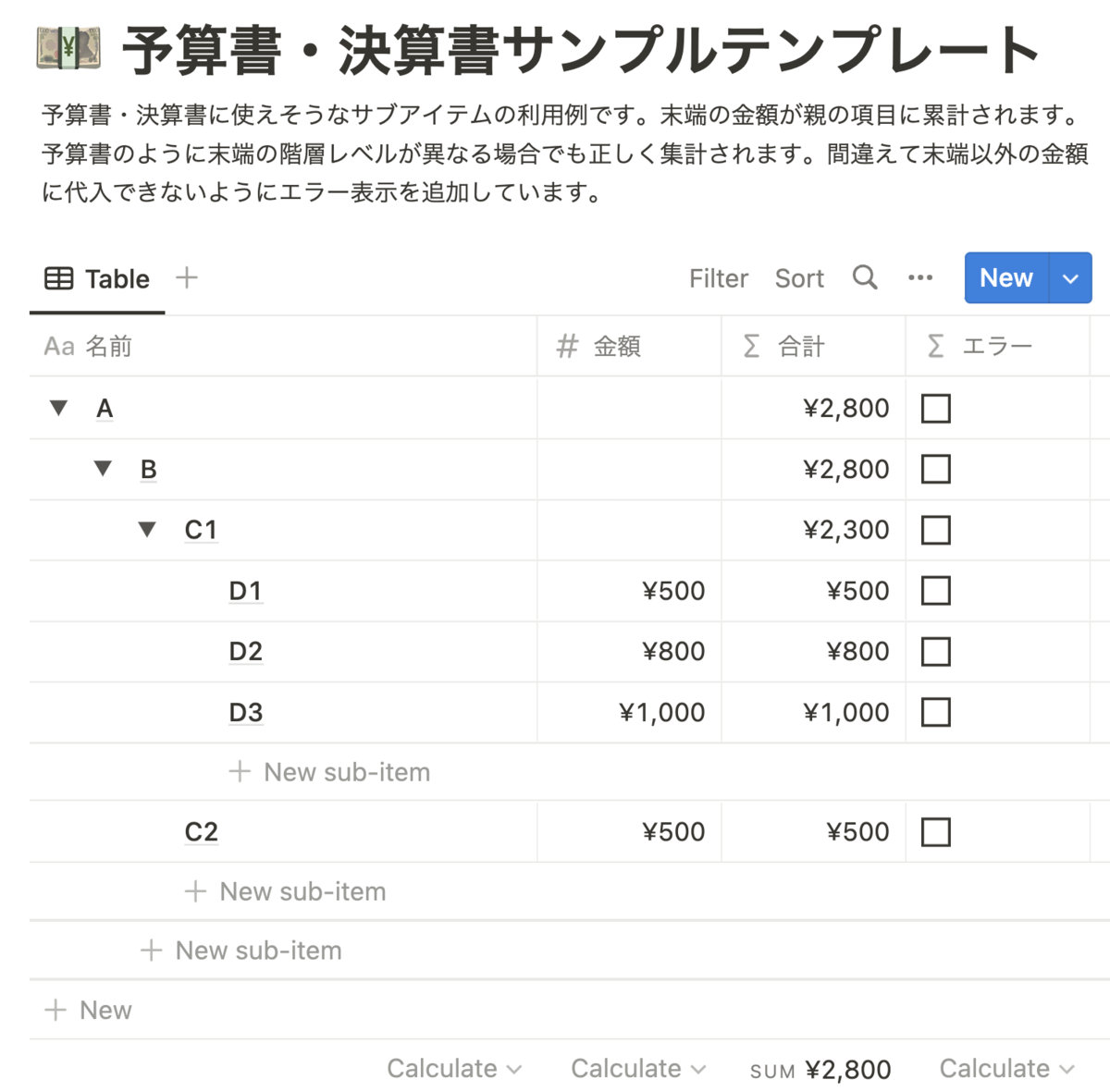 サブアイテムの予算書 決算書への応用 Notion 解説 73 Hkob S Blog サブアイテムの予算書 決算書への応用 Notion 解説 73 Hkob S Blog