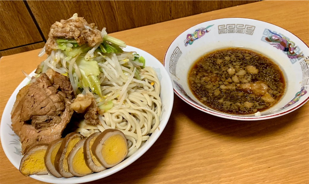 ラーメン二郎 仙川店 テイクアウト お店では食べれない つけ麺を作る 二郎系 ボーボーボリューミー
