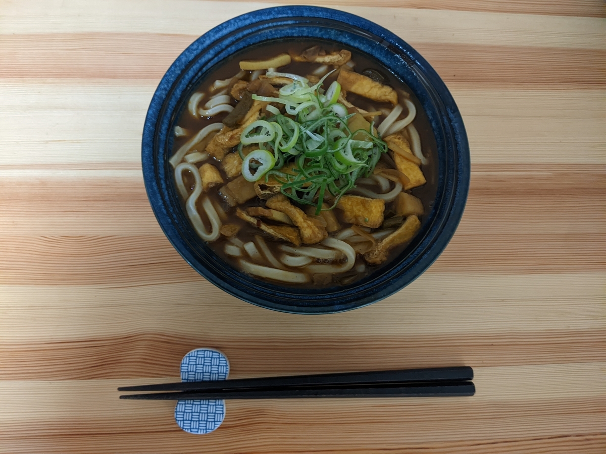 夜ご飯のカレーうどん