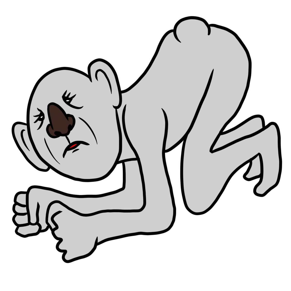 悔しいコアラのイラスト