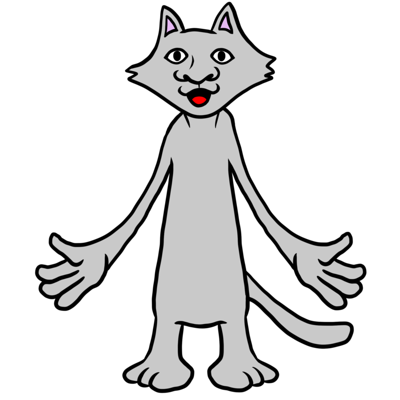 灰色のかわいい猫