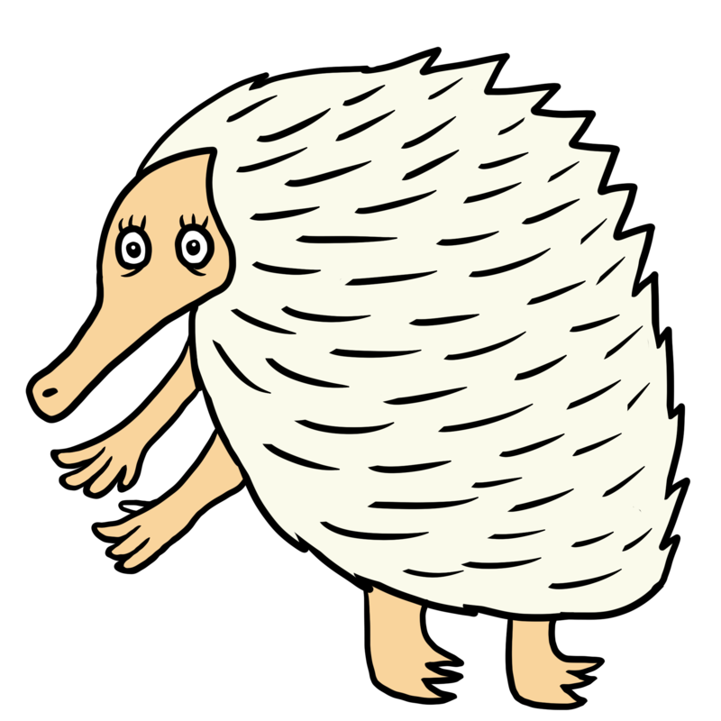 かわいいハリモグラ のイラスト ホビヲノエ