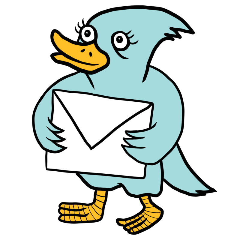 伝書鳩のかわいいイラスト