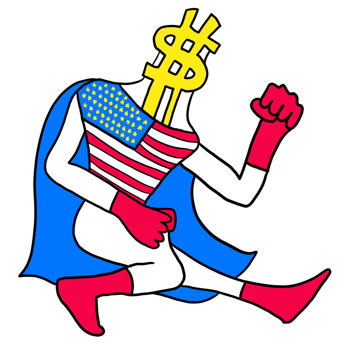 強いドルのイラスト