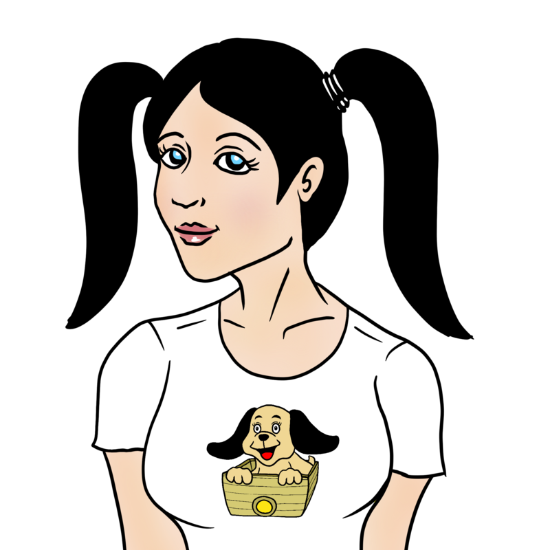 Tシャツを着る女の人