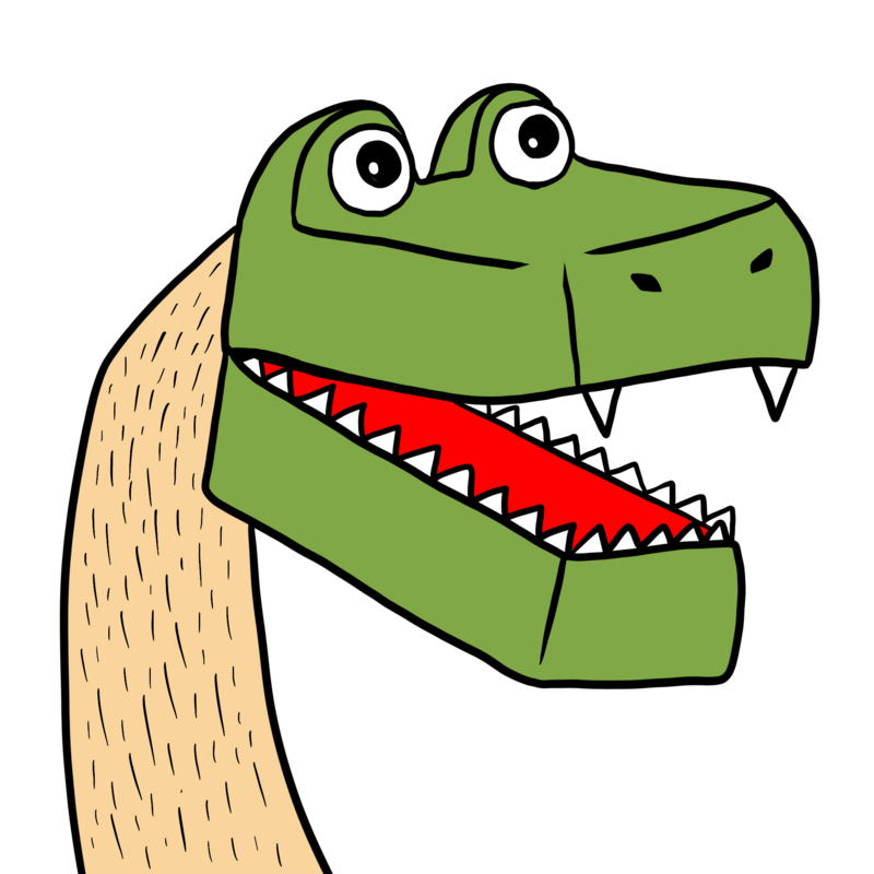 パクパクのワニのかわいいイラスト