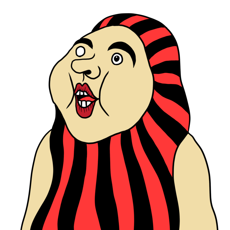 目が入っていない大きなダルマさん 目入れを待つかわいいダルマのイラスト - ホビヲノエ