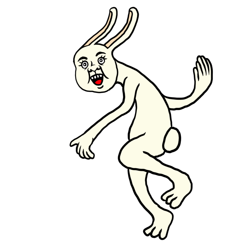 ステップするウサギ のイラスト - ホビヲノエ