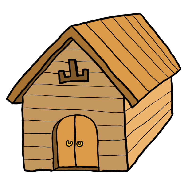 山小屋のイラスト