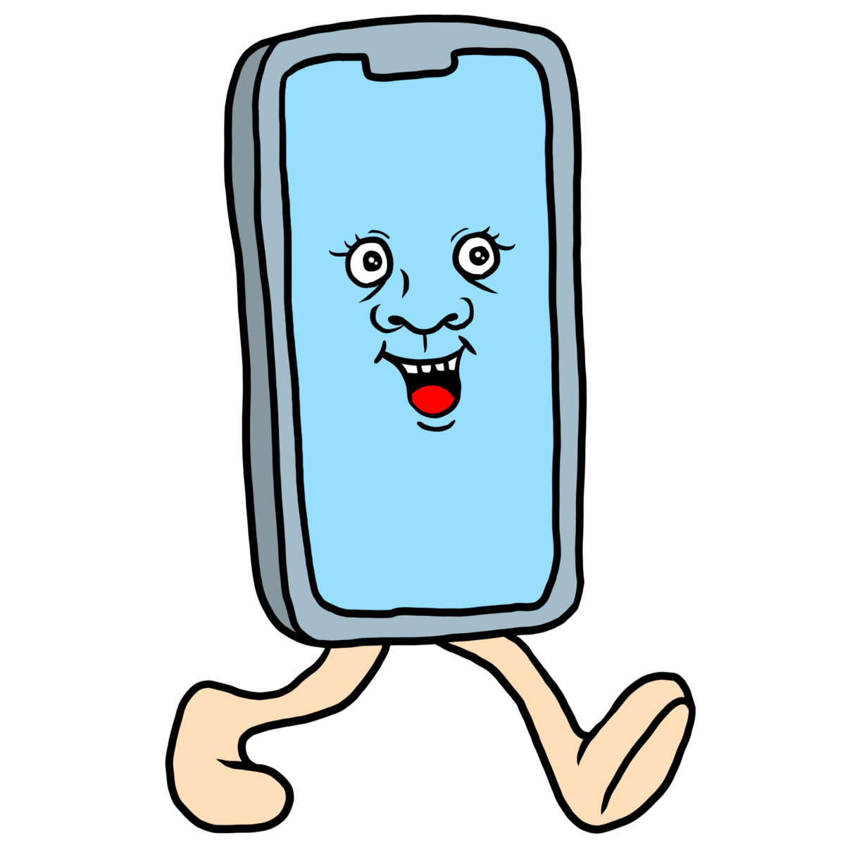 歩きスマホのイラスト