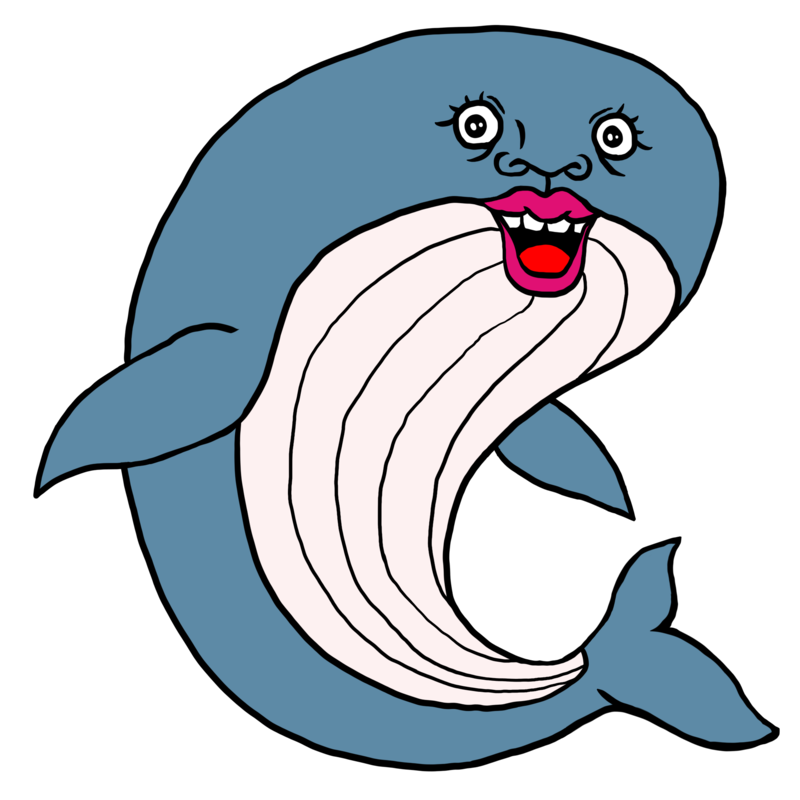 かわいいクジラのイラスト