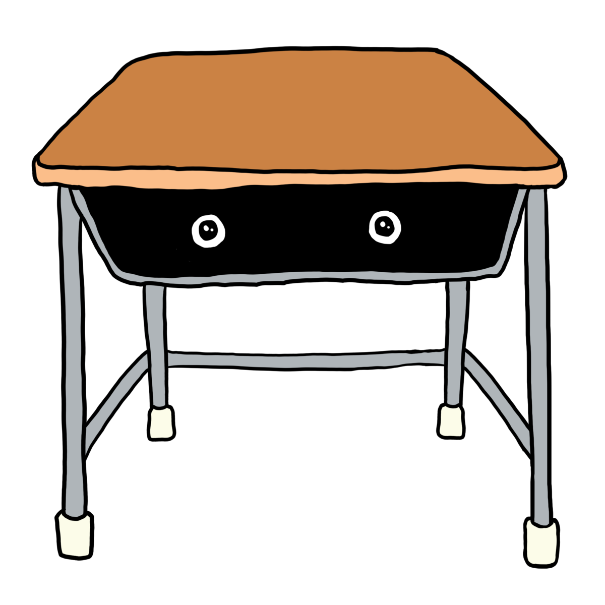 かわいい机のイラスト