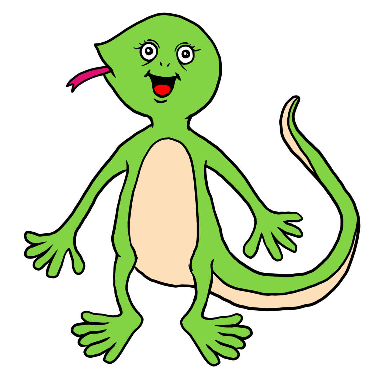 かわいいトカゲのイラスト