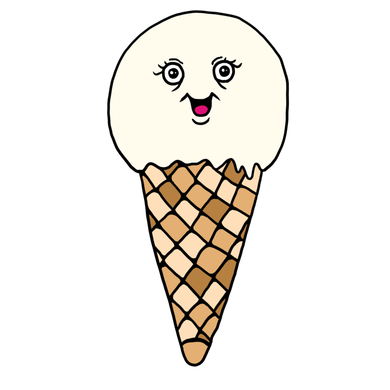 かわいいアイスクリームのイラスト