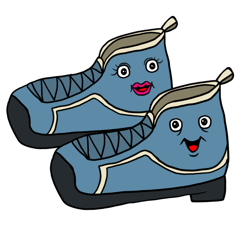 かわいいスニーカーのイラスト
