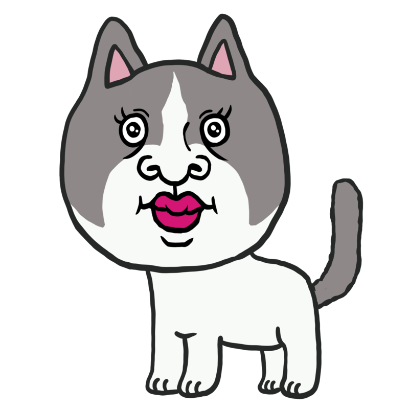 かわいいラグドールのイラスト