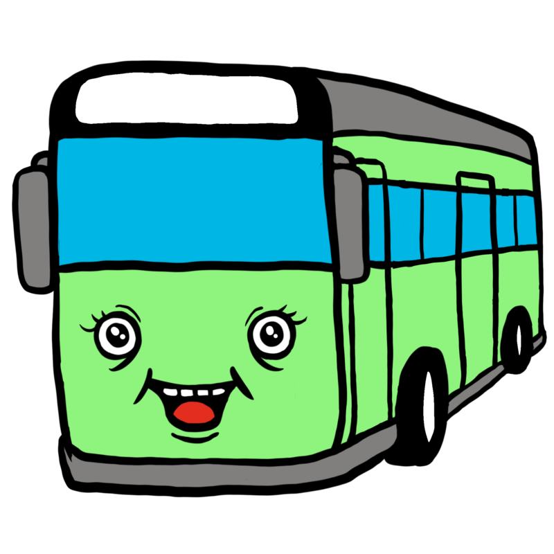 かわいいバスのイラスト