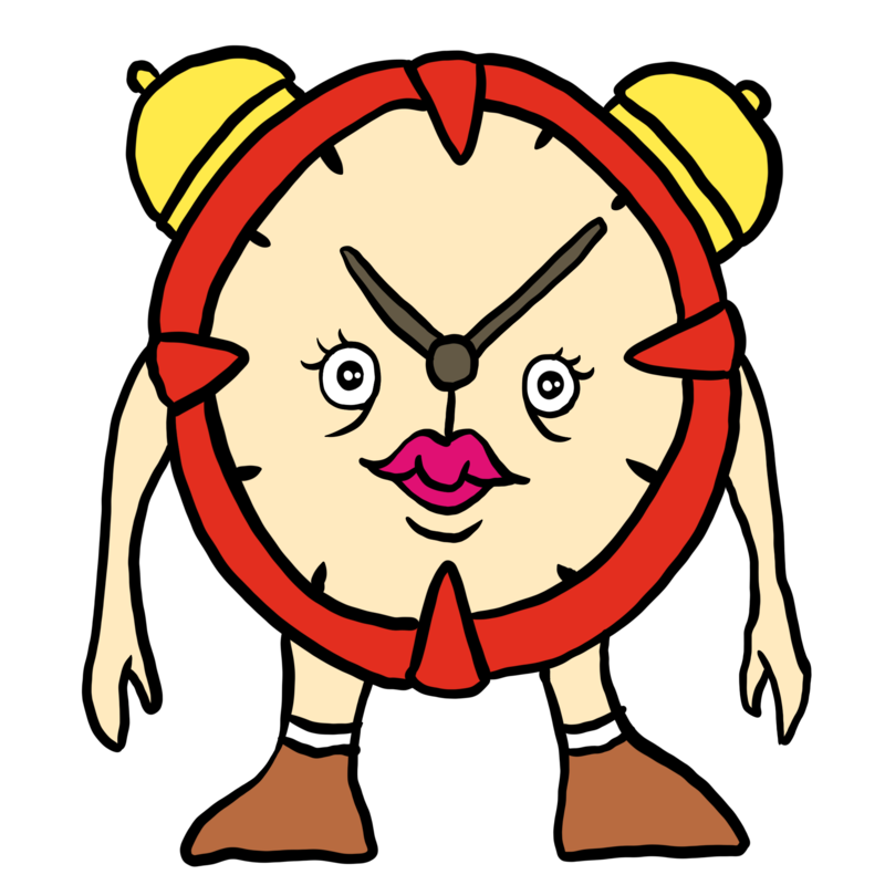 かわいい目覚まし時計のイラスト