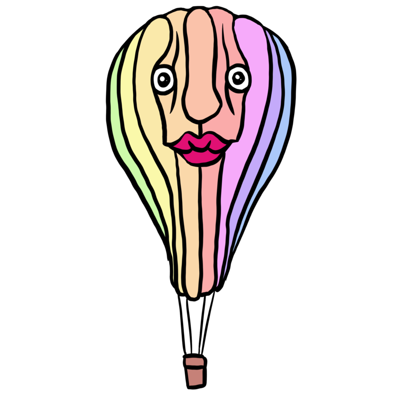 かわいい気球のイラスト