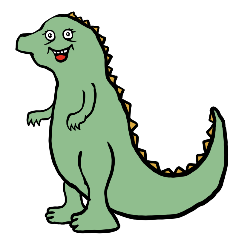 昔のティラノサウルスのイラスト