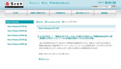 無解約返戻金型がん療養保険が好調 富士生命 保険市場times