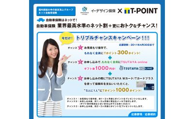 イーデザイン損害保険 自動車保険で Tポイントが貯まる キャンペーン 保険市場times