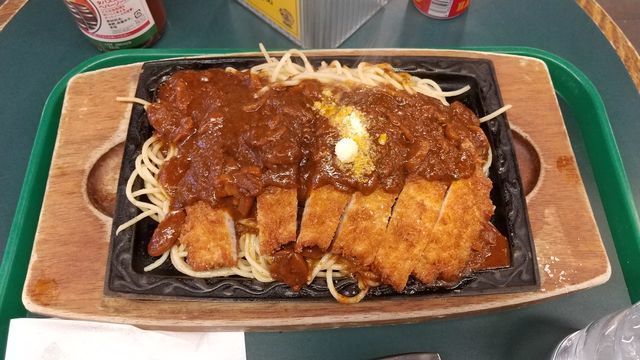 函館ラッキーピエロ☆全メニューチャレンジ㉚鉄板トンカツスパゲッティ