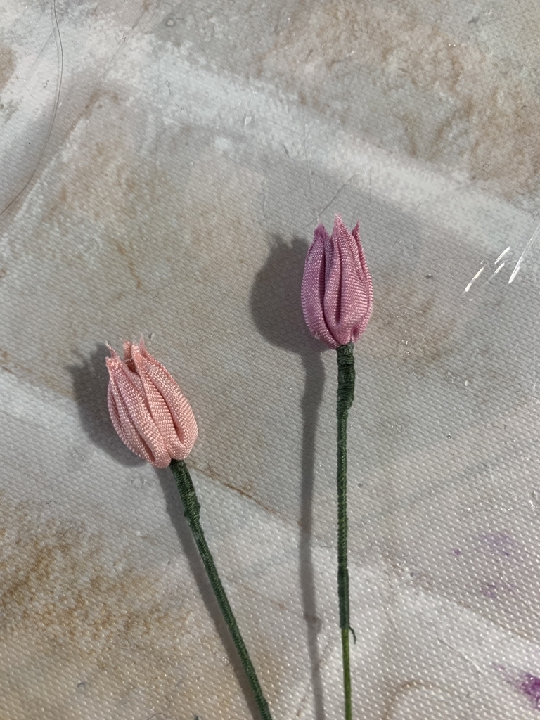 つまみ細工 チューリップの作り方 つまみ細工工房 ほっこり屋 ブログ