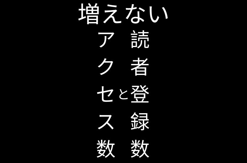 増えないアクセス数