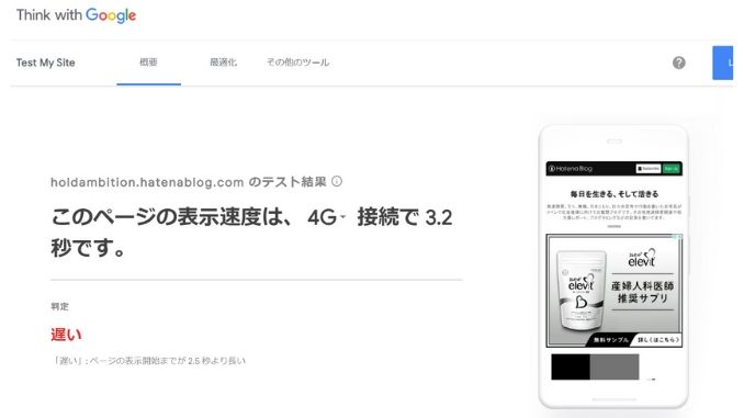 ページ表示速度