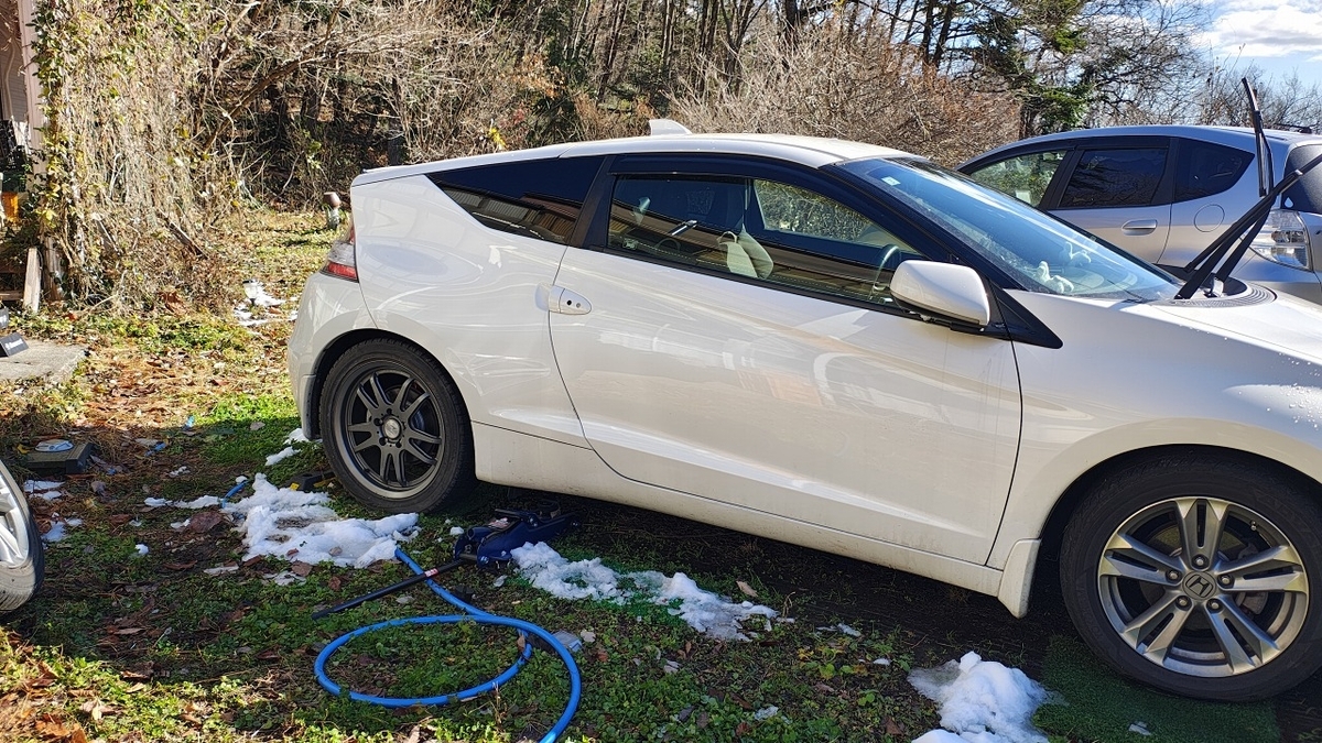 前後異ホイール冬タイヤ交換 - うさぎとピクニック