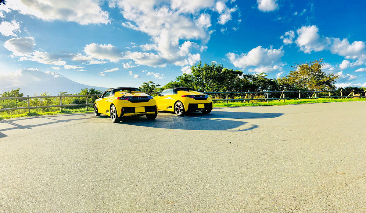 長尾峠から箱根のドライブコース（澤田さん提供）