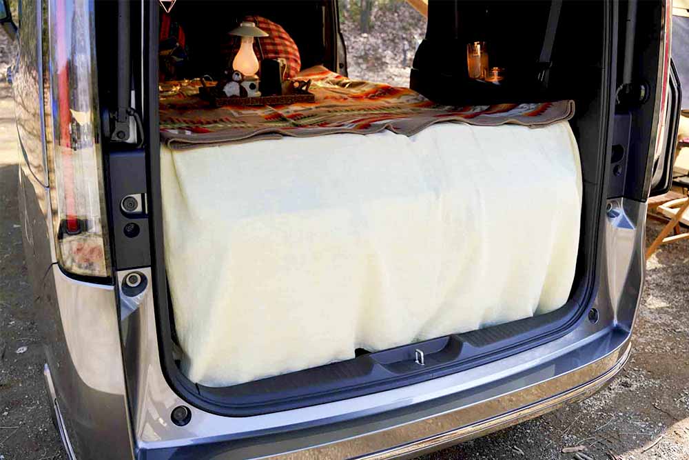 大判ストールで隠してスッキリ