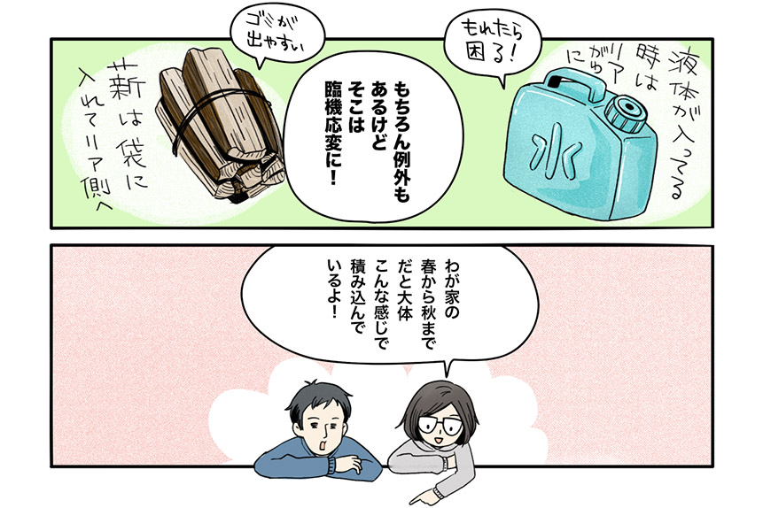 マツナガエイコによる「夫婦キャンプのはじめかた」第12話の6コマ目