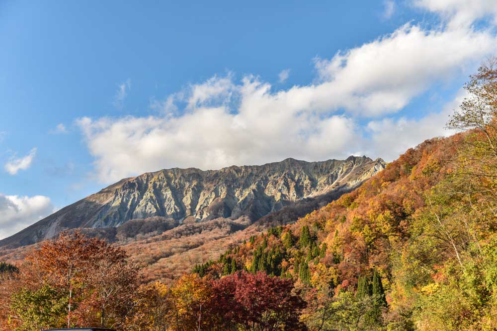 鍵掛峠から南壁の眺望