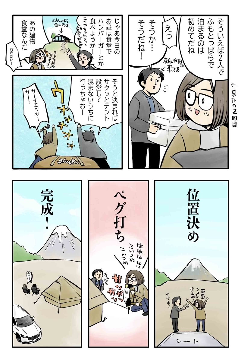 マツナガエイコによる「夫婦キャンプのはじめかた」第31話の2コマ目