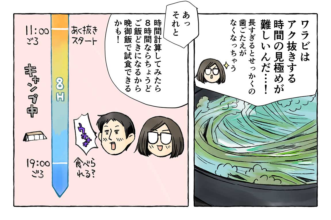 マツナガエイコによる「夫婦キャンプのはじめかた」第32話の9コマ目