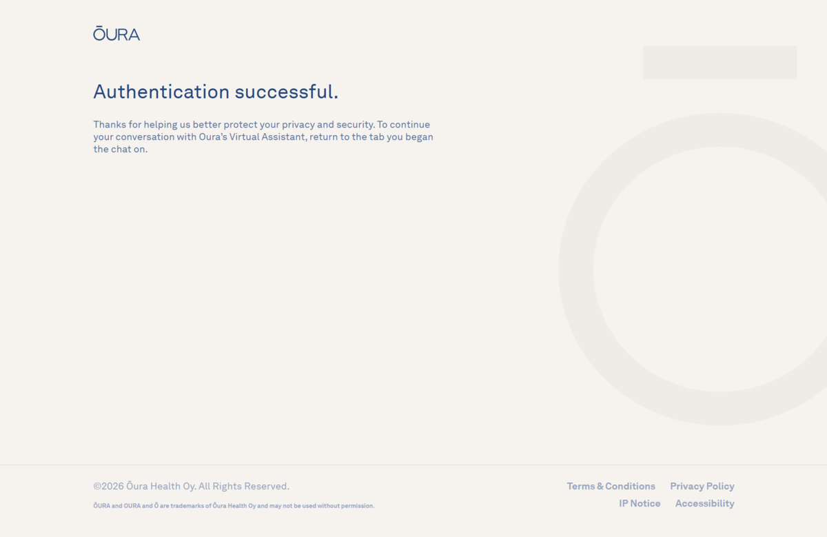 Authentication successful.と表示された画面