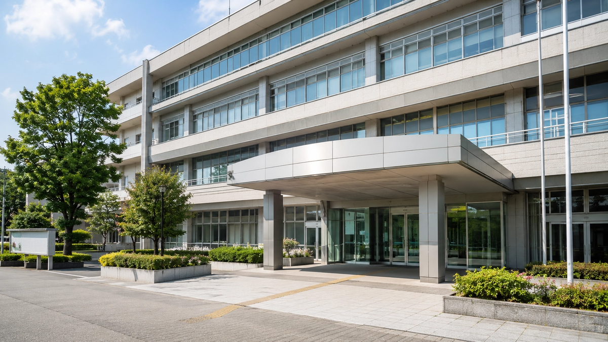 日本の市区町村役所の外観イメージ