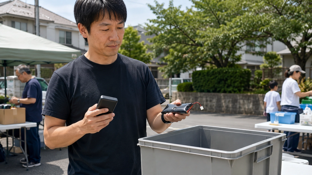 膨らんだバッテリーの回収イベントのイメージ