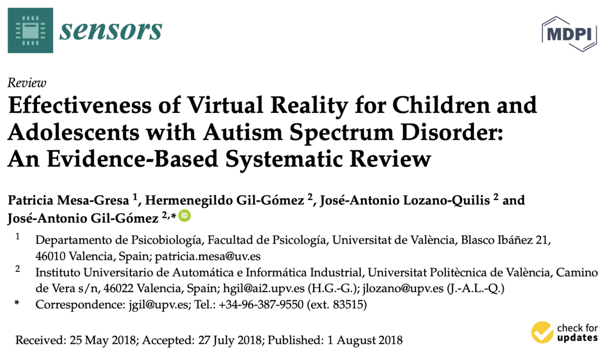 Effectiveness of Virtual Reality for Children and Adolescents with ...