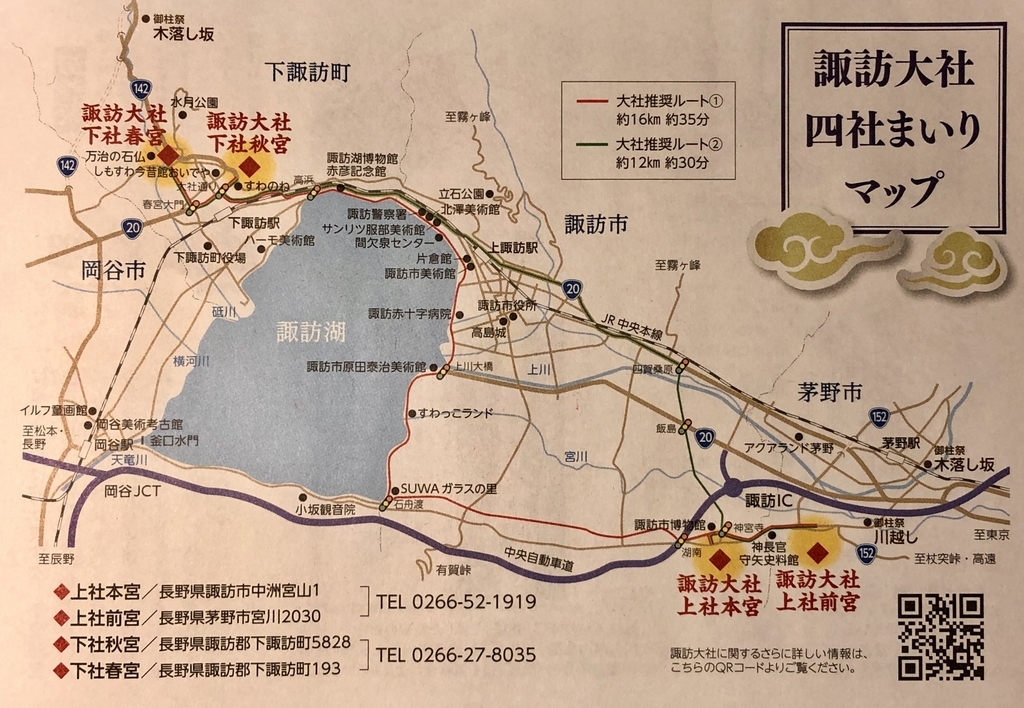 長野 信濃国一宮 諏訪大社 四社のまわり方 杜の中の閑話室