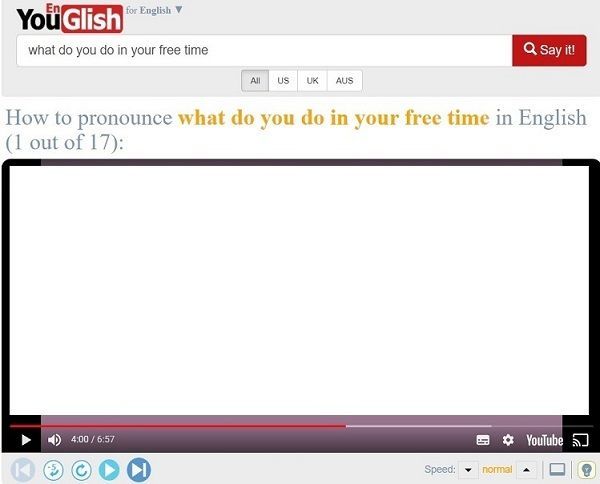 YouGlishの使い方