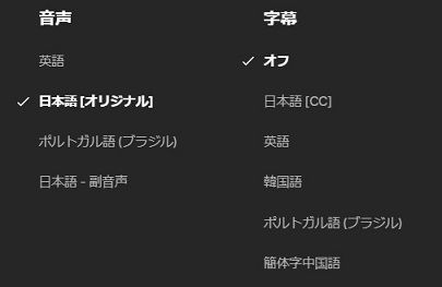 netflixの字幕機能