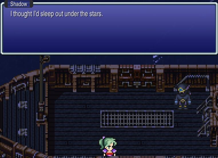 I thought I'd sleep out under the stars.