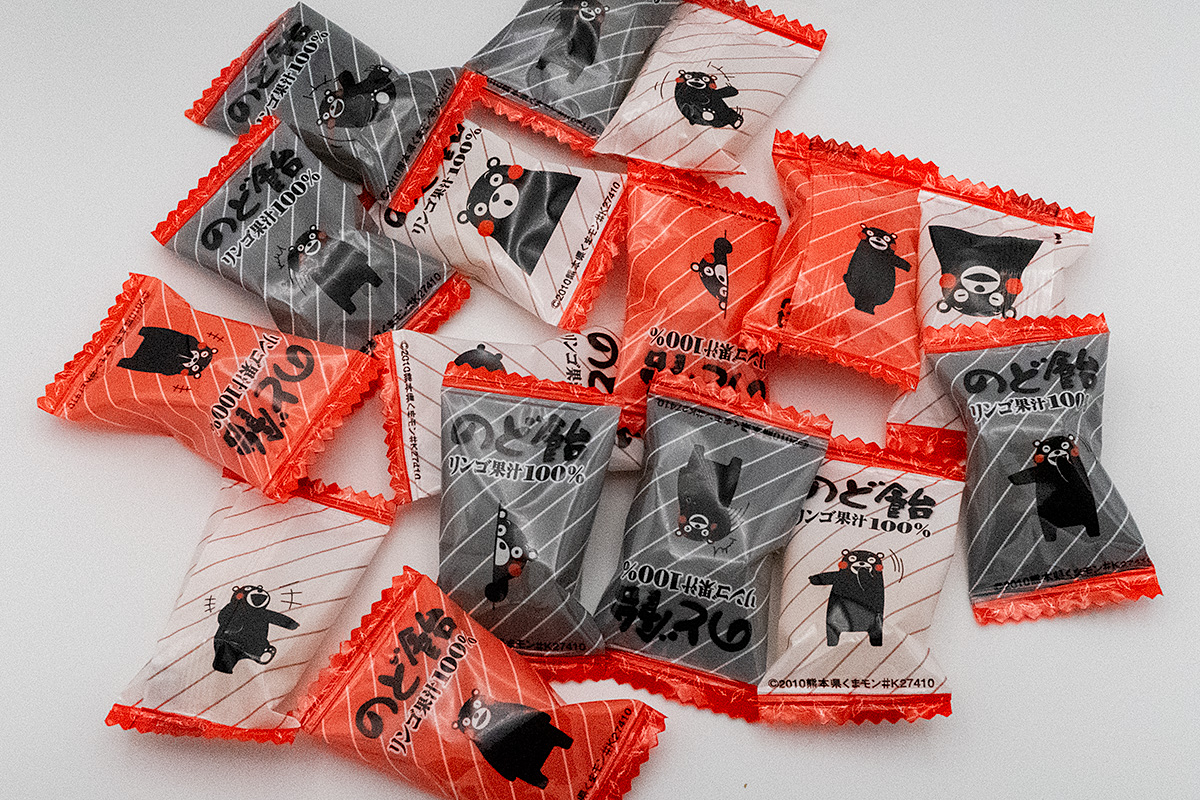 オークラ製菓 くまモンののど飴りんご果汁100%
